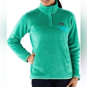 PATAGONIA W'S RE-TOOL SNAP-T
FLEECE PULLOVER - Green BB